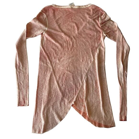 Free People We the Free Long Sleeve Peachy Salmon Color Tunic Tee NWOT x-small - Picture 13 of 13